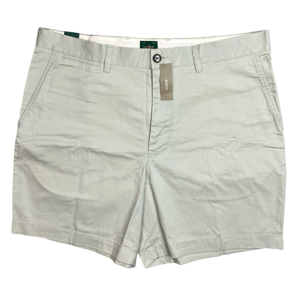 J Crew Short Mens 36 Beige Stretch Chino Cotton Twill Portsider 7” Summer CH148